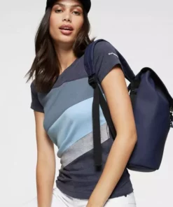 KangaROOS T-Shirt mit Colorblocking-Design Altrosa-grau-weiß, Schwarz-grau-weiß, Blau-grau