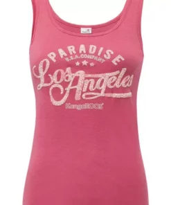 KangaROOS Ripptanktop mit blumigem Puff-Print Himbeere, Hellgrau-meliert -KangaROOS Verkaufsladen 34b76ad7 4204 50dd 8c42 c138d3cfd3f4