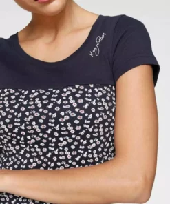 KangaROOS T-Shirt mit verschiedenen Prints Weiß-blau-gestreift, Türkis-gemustert, Blau-weiß-gestreift-geblümt, Marine-gemustert -KangaROOS Verkaufsladen 35136862