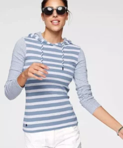 KangaROOS Kapuzenshirt im schönen Streifen-Mix mit passender Kordel Marine-weiß-gestreift, Hellblau-weiß-gestreift, Grün-marine-gestreift, Rosa-weiß-gestreift -KangaROOS Verkaufsladen 35137259