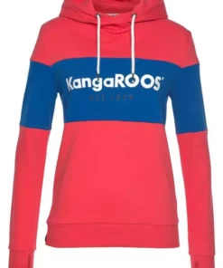 KangaROOS Hoodie mit Markennamen auf der Brust Pink-marine-gestreift, Rot-blau-gestreift -KangaROOS Verkaufsladen 35137840