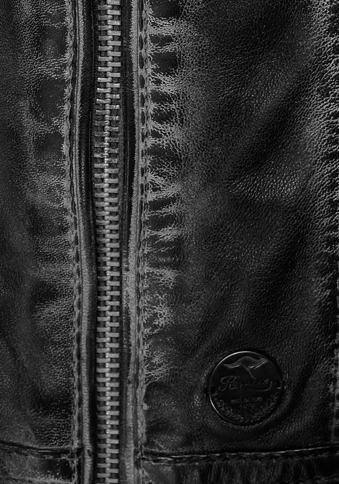 KangaROOS Bikerjacke mit vielen Ösen, Zippern und aufgenähten Sternen Black-used, Blue-used 7 KangaROOS Bikerjacke mit vielen Ösen, Zippern und aufgenähten Sternen Black-used, Blue-used – Bild 7