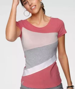 KangaROOS T-Shirt mit Colorblocking-Design Altrosa-grau-weiß, Schwarz-grau-weiß, Blau-grau -KangaROOS Verkaufsladen 35213805