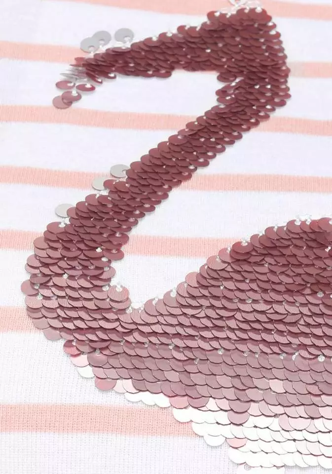 KangaROOS T-Shirt mit Wende-Pailletten Rosa-weiß, Marine-weiß 8 KangaROOS T-Shirt mit Wende-Pailletten Rosa-weiß, Marine-weiß – Bild 8