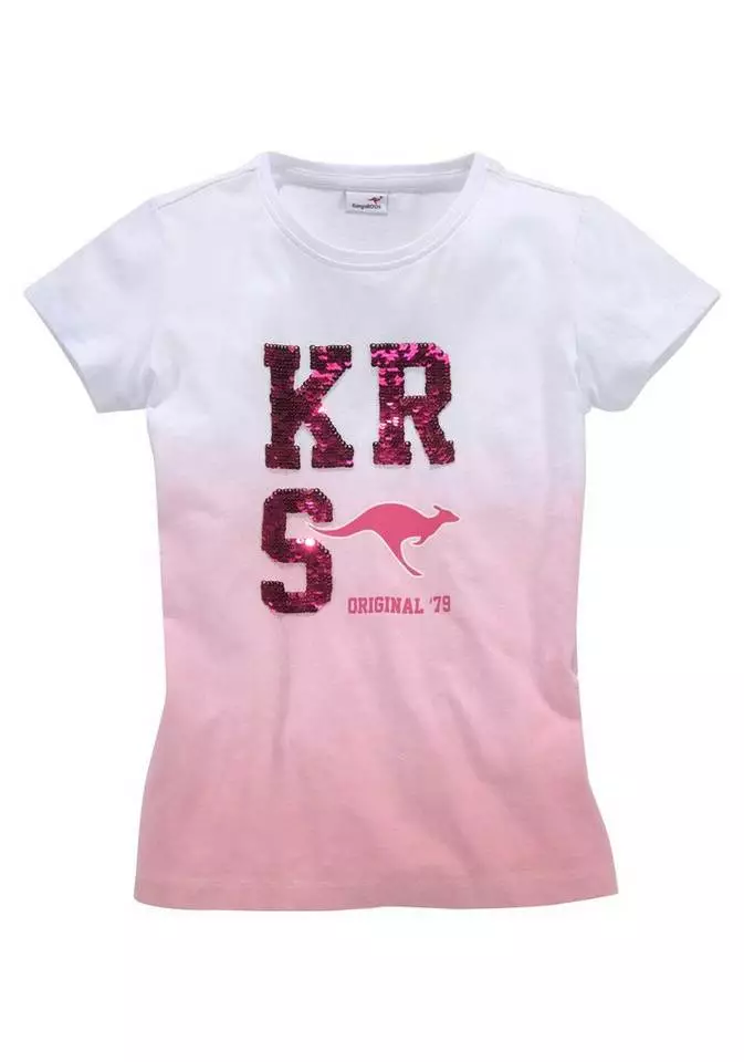 KangaROOS T-Shirt Im Farbverlauf mit Wendepailletten 2 KangaROOS T-Shirt Im Farbverlauf mit Wendepailletten – Bild 2