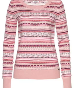 KangaROOS Rundhalspullover im bunt gemusterten Jaquard-Feinstrick Rosa-bunt, Hellgrau-meliert-bunt, Wollweiß-grau-bunt, Schwarz-rot-bunt -KangaROOS Verkaufsladen 35886196