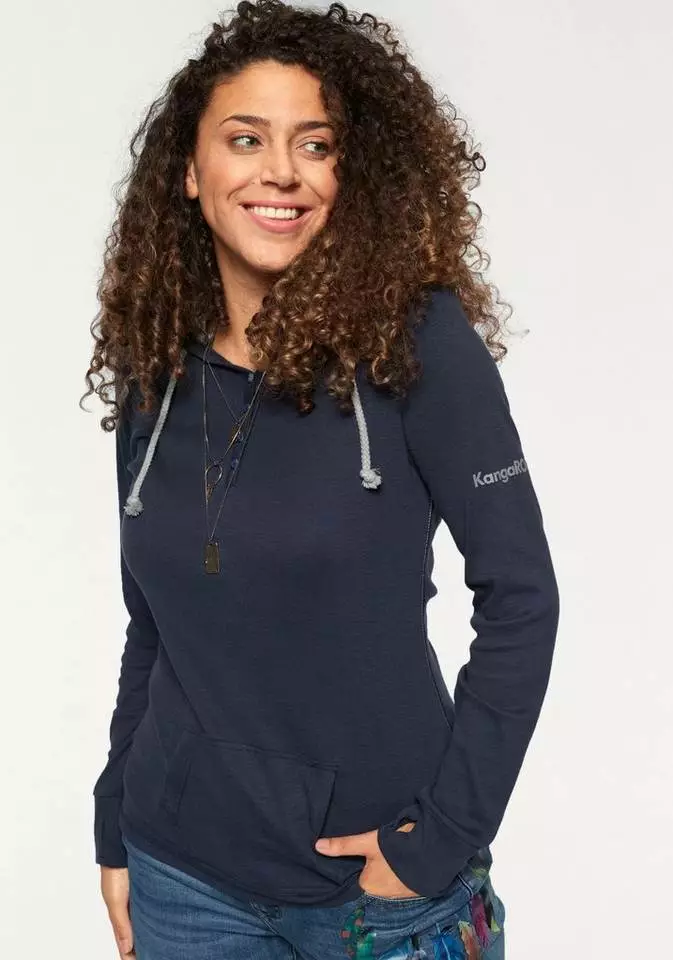 KangaROOS Kapuzenshirt Kapuze kontrastfarben gefüttert Marine, Offwhite, Hellgrau-meliert, Schwarz 9 KangaROOS Kapuzenshirt Kapuze kontrastfarben gefüttert Marine, Offwhite, Hellgrau-meliert, Schwarz – Bild 9