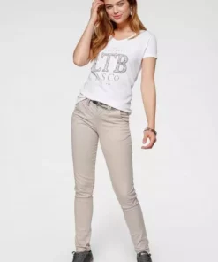 KangaROOS Chinohose (Set, 2-tlg., mit Gürtel) in schmaler Form, mit Kordel zu binden Beige, Schwarz, Weiß, Marine -KangaROOS Verkaufsladen 36306108