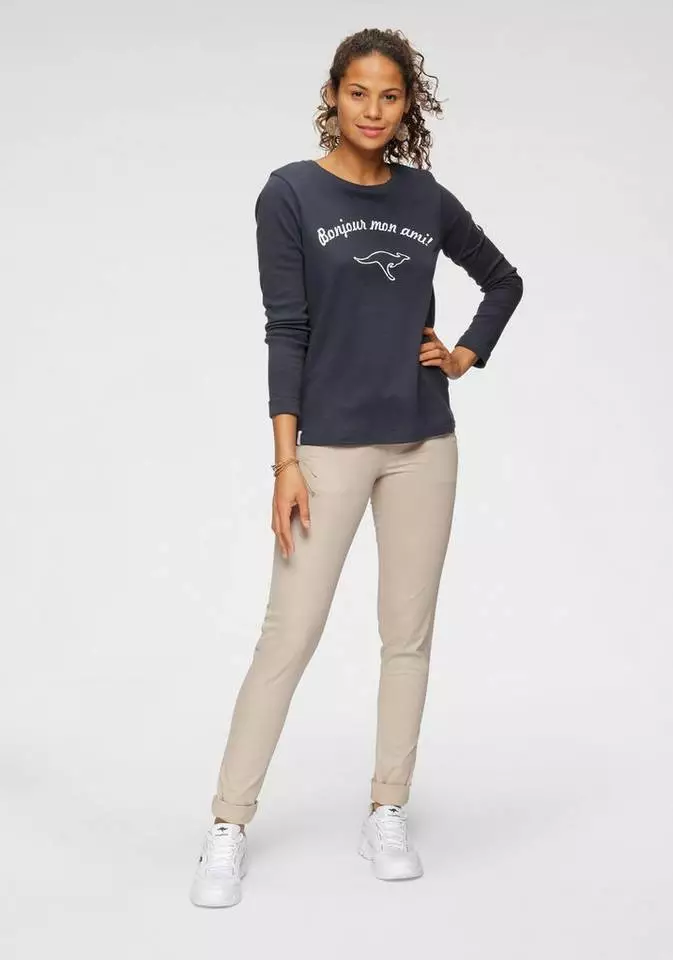 KangaROOS Sweatshirt mit auffälligem Print Himbeere, Marine 4 KangaROOS Sweatshirt mit auffälligem Print Himbeere, Marine – Bild 4