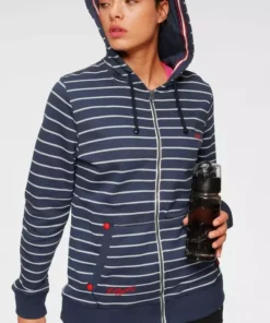 KangaROOS Kapuzensweatjacke Schwarz, Marine-gestreift -KangaROOS Verkaufsladen 36736942