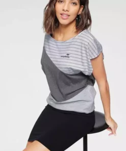 KangaROOS 2-in-1-Kleid (2-tlg) in sommerlicher zweiteiliger Kombination Kleid und Shirt Grau-weiß-gestreift | schwarz, Marine-koralle-gestreift | marine, Royalblau-rot-weiß | hellgrau-meliert, Blau-rosa -KangaROOS Verkaufsladen 36936112