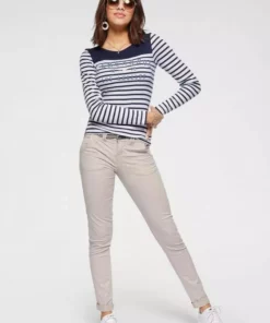 KangaROOS Chinohose (Set, 2-tlg., mit Gürtel) in schmaler Form, mit Kordel zu binden Beige, Schwarz, Weiß, Marine -KangaROOS Verkaufsladen 37001913