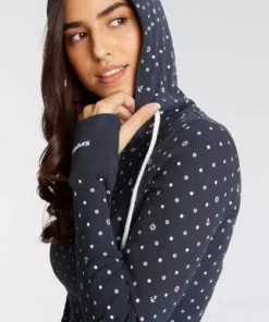 KangaROOS Langarmshirt mit filigranem Allover-Druck und Knopfleiste - NEUE KOLLEKTION Marine-hellblau, Gr&uuml;n-marine -KangaROOS Verkaufsladen 3755579f d883 5157 ae81 abee36529216