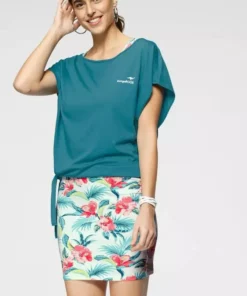 KangaROOS 2-in-1-Kleid Set Kleid und Shirt mit Tropical Hibiskus Print