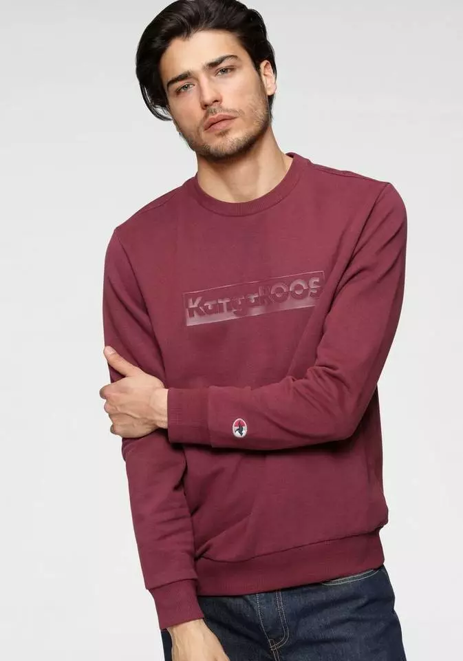 KangaROOS Sweatshirt mit großem Logofrontprint Bordeaux, Blau, Gelb 7 KangaROOS Sweatshirt mit großem Logofrontprint Bordeaux, Blau, Gelb – Bild 7