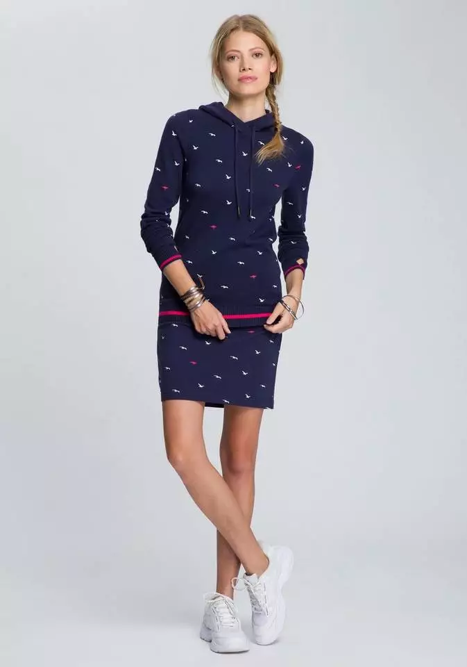 KangaROOS Minirock mit Minimal-Print von Vögeln oder süßen Herzen Rosa, Schwarz-weiß, Anthrazit-meliert, Marine-weiß 4 KangaROOS Minirock mit Minimal-Print von Vögeln oder süßen Herzen Rosa, Schwarz-weiß, Anthrazit-meliert, Marine-weiß – Bild 4