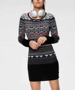 KangaROOS Strickkleid im kontrastreichen Norweger-Design Schwarz-weiß-gemustert, Blau-weiß-gemustert 13 KangaROOS Strickkleid im kontrastreichen Norweger-Design Schwarz-weiß-gemustert, Blau-weiß-gemustert -KangaROOS Verkaufsladen 3b8e9b2f 17d5 5e52 8464 76db277d2ac3