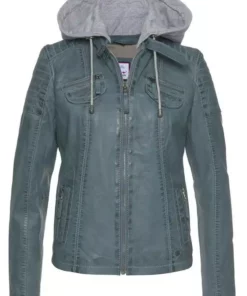 KangaROOS Lederjacke mit Kapuze aus Shirt-Ware Graublau-washed, Schwarz-washed, Stone-washed -KangaROOS Verkaufsladen 3d31425b bc38 5578 b75c 8dbdd3a3def8