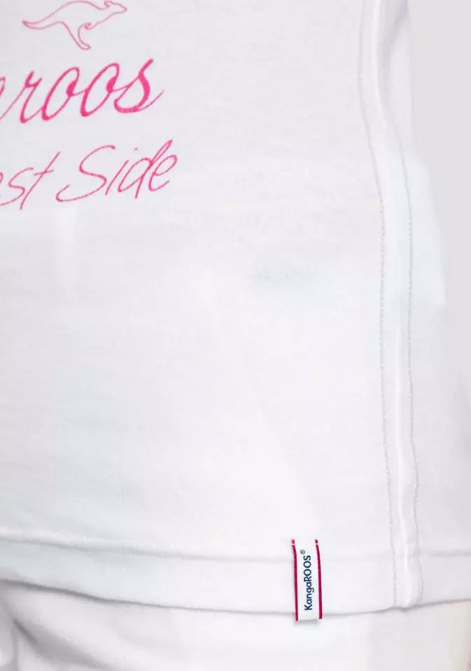 KangaROOS 3/4-Arm-Shirt mit auffälligen Schriftzügen Hellgrau-meliert, Marine, Weiß, Pink 6 KangaROOS 3/4-Arm-Shirt mit auffälligen Schriftzügen Hellgrau-meliert, Marine, Weiß, Pink – Bild 6