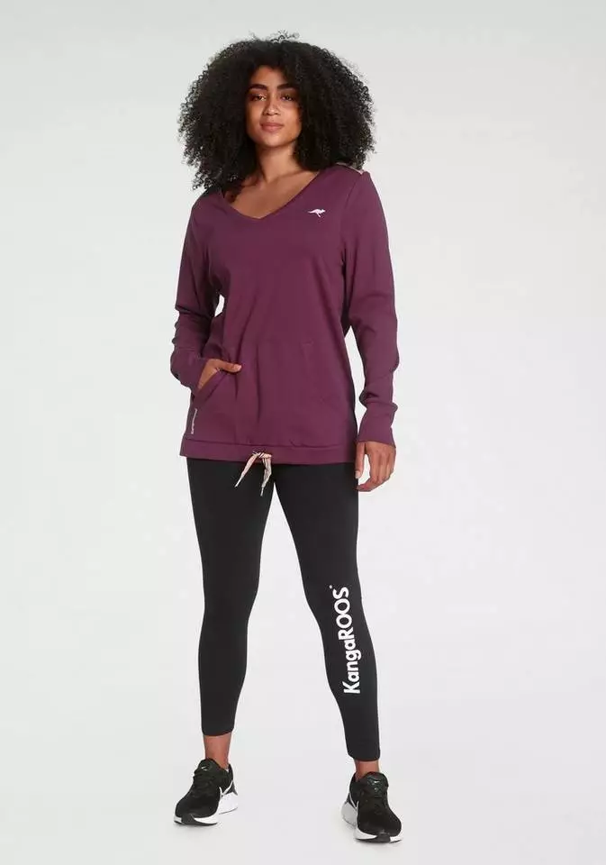 KangaROOS Langarmshirt Schwarz, Beere 5 KangaROOS Langarmshirt Schwarz, Beere – Bild 5