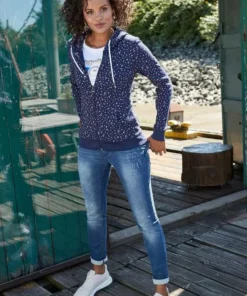 KangaROOS Kapuzensweatjacke mit sportlichem Minimal-Print Mittelblau, Ecru-meliert, Schwarz, Marine -KangaROOS Verkaufsladen 45222cfa e12c 5c46 ab74 efebbf9d600f