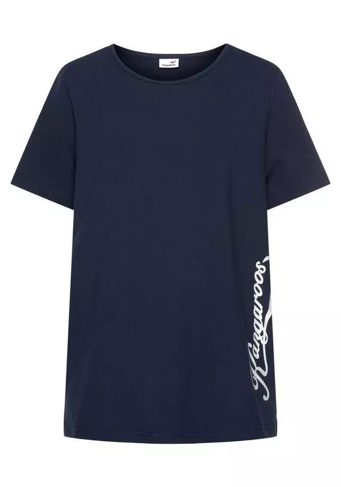 KangaROOS T-Shirt Große Größen Schwarz-weiß, Weinrot, Fuchsia, Marine 1 KangaROOS T-Shirt Große Größen Schwarz-weiß, Weinrot, Fuchsia, Marine