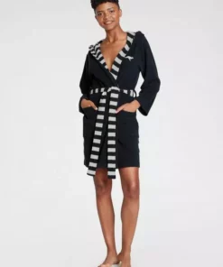 Damenbademantel »Celia«, KangaROOS, mit gestreiftem Gürtel Marine, Rot, Grau