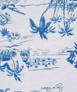 KangaROOS V-Shirt mit tropischem Palmen Allover-Print Blau-weiß, Weiß-blau -KangaROOS Verkaufsladen 4b0038e3 8937 5799 a67d a86c0407eb42