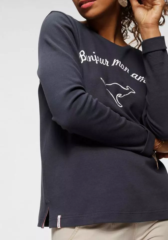 KangaROOS Sweatshirt mit auffälligem Print Himbeere, Marine 3 KangaROOS Sweatshirt mit auffälligem Print Himbeere, Marine – Bild 3