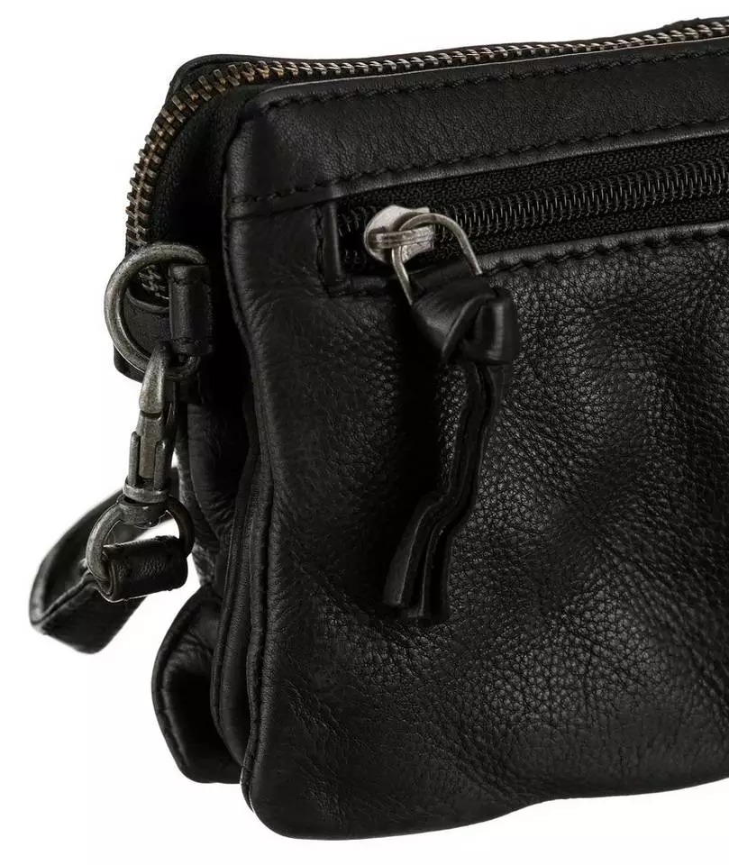 KangaROOS Umhängetasche »Amber«, aus weichem Leder im kleinen Format Ocker-gelb, Cognac, Schwarz 4 KangaROOS Umhängetasche »Amber«, aus weichem Leder im kleinen Format Ocker-gelb, Cognac, Schwarz – Bild 4