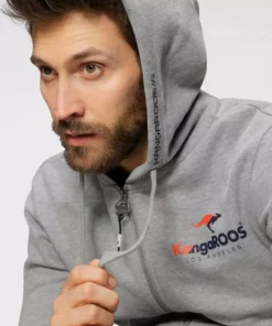 KangaROOS Kapuzensweatshirt mit Logobrustprint Grau-meliert, Schwarz -KangaROOS Verkaufsladen 505c3ce9 2a40 56c7 b0af 3dfbfb46e027