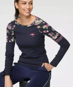 KangaROOS Langarmshirt mit floralem Druck Einsatz - NEUE KOLLEKTION Marine, Weiß 13 KangaROOS Langarmshirt mit floralem Druck Einsatz - NEUE KOLLEKTION Marine, Weiß -KangaROOS Verkaufsladen 50ece70b 07ea 533f 9ada 5d7e29f7b0ea