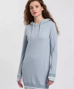 KangaROOS Longsweatshirt mit Kapuze und versteckten Eingrifftaschen - NEUE KOLLEKTION Graublau-meliert, Schwarz