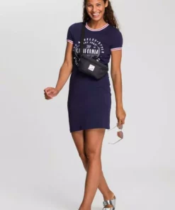 KangaROOS Jerseykleid mit Glitzer-Print vorne Schwarz, Marine -KangaROOS Verkaufsladen 51959f1d 4f0f 5c60 977a 3e670cf3e707