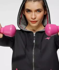 KangaROOS Kapuzensweatjacke Schwarz, Marine-gestreift -KangaROOS Verkaufsladen 5404d4b4 2b34 57d2 a065 fbf1a1980490