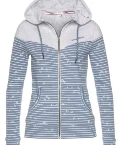 KangaROOS Kapuzensweatjacke mit Colourblocking im Uni-Alloverdruck-Mix - NEUE KOLLEKTION Ecru-meliert, Blau, Marine-rosa -KangaROOS Verkaufsladen 58ec16e6 622a 5e2c b603 4a2ca666bc80