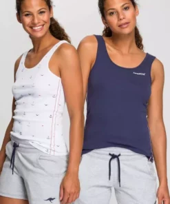 KangaROOS Ripptanktop im Doppelpack - 1x uni + 1x bedruckt Marine-weiß, Weiß-marine, Himbeere-hellgrau-meliert -KangaROOS Verkaufsladen 5a1f72d6 6d48 58b2 ba7c 7fc85d301a5a