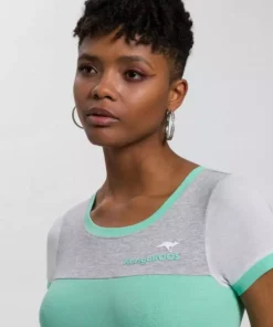 KangaROOS T-Shirt im Colorblocking-Stil Hellgrau-meliert-grün-weiß, Marine-colorblocking, Weiß-schwarz-hellgrau-meliert -KangaROOS Verkaufsladen 5bf0b712 3519 5581 afcc c7de66190ea0