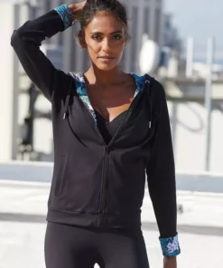 KangaROOS Kapuzensweatjacke mit bedruckter Innenseite Petrol, Schwarz -KangaROOS Verkaufsladen 5c3fa308 0b40 5b96 a164 454ec044a778