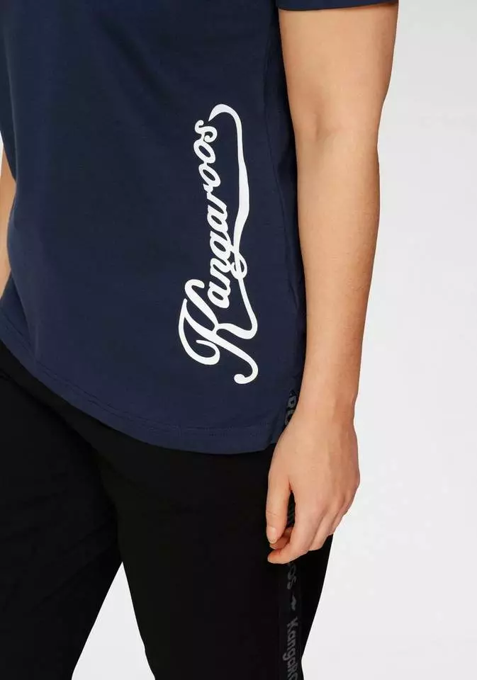 KangaROOS T-Shirt Große Größen Schwarz-weiß, Weinrot, Fuchsia, Marine 6 KangaROOS T-Shirt Große Größen Schwarz-weiß, Weinrot, Fuchsia, Marine – Bild 6