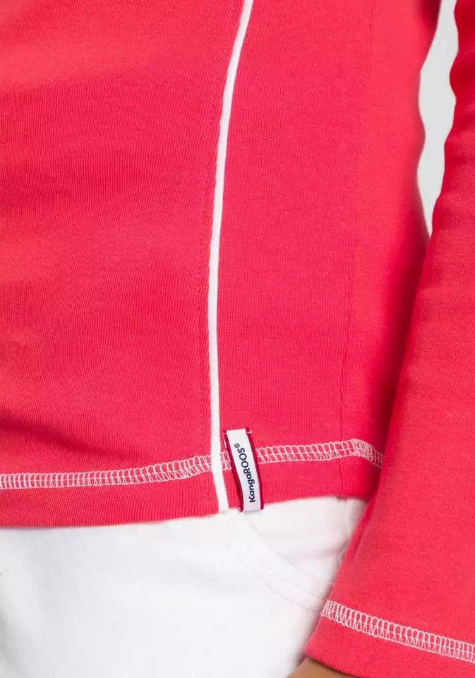 KangaROOS Langarmshirt mit Print Vorne und an Ärmeln Weiß, Koralle, Marine 4 KangaROOS Langarmshirt mit Print Vorne und an Ärmeln Weiß, Koralle, Marine – Bild 4