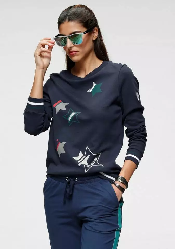 KangaROOS Sweater mit süßen Sternchen-Drucken Hellgrau-meliert, Marine-bedruckt, Schwarz 8 KangaROOS Sweater mit süßen Sternchen-Drucken Hellgrau-meliert, Marine-bedruckt, Schwarz – Bild 8