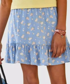 KangaROOS Jerseyrock mit kleinem Volant am Saum