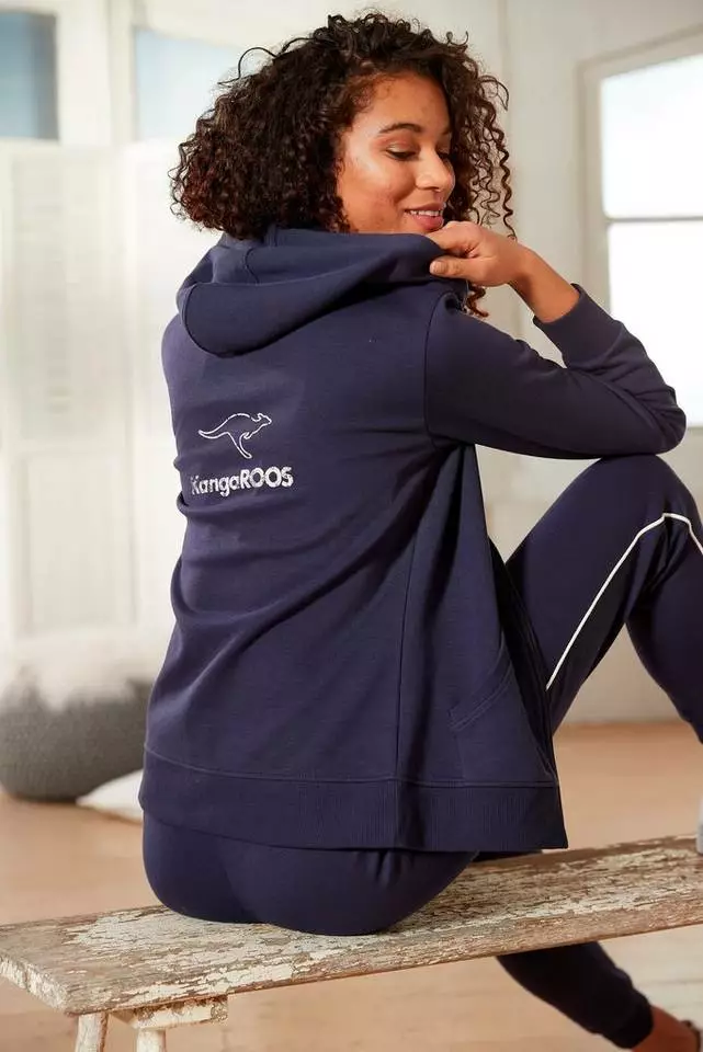 KangaROOS Sweatjacke mit großem Logodruck auf dem Rücken Rot, Weiß, Marine 1 KangaROOS Sweatjacke mit großem Logodruck auf dem Rücken Rot, Weiß, Marine