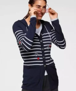 KangaROOS Kapuzenstrickjacke mit Streifen, Herzen & Sternen - Design - NEUE KOLLEKTION Marine-wei&szlig;-rot, Hellgrau-anthrazit-mint -KangaROOS Verkaufsladen 6505f822 bb98 50e3 9388 b2eb0ad29618