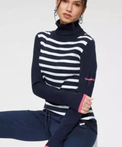 KangaROOS Rollkragenpullover in toller Rippen-Optik Schwarz-wollweiß, Marine-wollweiß -KangaROOS Verkaufsladen 65be48c5 f791 5319 aaa0 a0182b7fee25