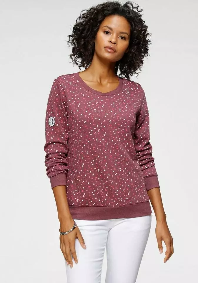 KangaROOS Sweatshirt im sportlichen Minimal-Print Marine-bedruckt, Bordeaux-meliert-bedruckt, Schwarz-weiß, Wollweiß-meliert 10 KangaROOS Sweatshirt im sportlichen Minimal-Print Marine-bedruckt, Bordeaux-meliert-bedruckt, Schwarz-weiß, Wollweiß-meliert – Bild 10