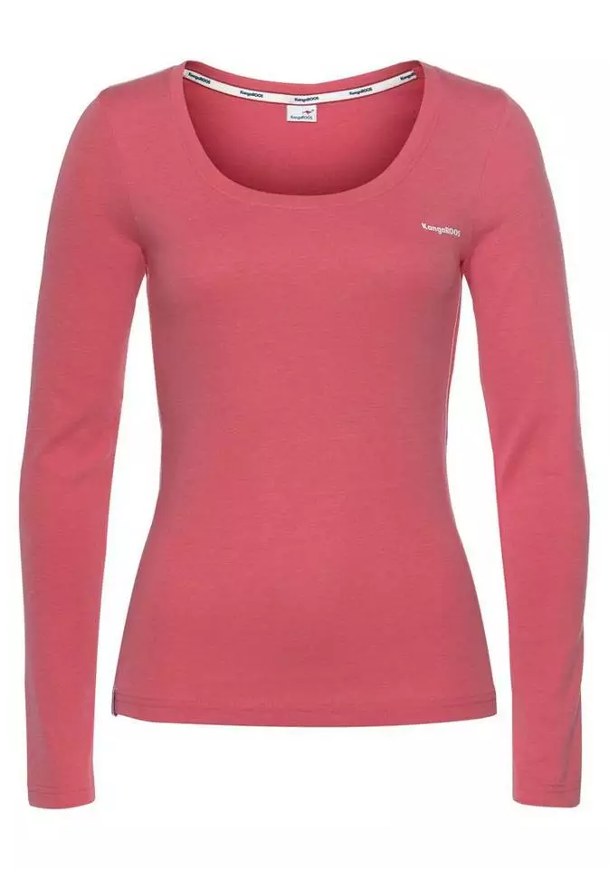 KangaROOS Langarmshirt (Packung, 2-tlg., 2er-Pack) im Doppelpack in toller Basic-Form Marine | grau-meliert, Blau-himbeere, Schwarz-weiß 7 KangaROOS Langarmshirt (Packung, 2-tlg., 2er-Pack) im Doppelpack in toller Basic-Form Marine | grau-meliert, Blau-himbeere, Schwarz-weiß – Bild 7