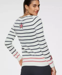 KangaROOS Streifenpullover mit kontrastfarbigen, aufgenähten Sternen Schwarz-grau-wollweiß-gestreift, Blau-weiß-rosa-gestreift, Wollweiß-blau-hellpink-gestreift 12 KangaROOS Streifenpullover mit kontrastfarbigen, aufgenähten Sternen Schwarz-grau-wollweiß-gestreift, Blau-weiß-rosa-gestreift, Wollweiß-blau-hellpink-gestreift -KangaROOS Verkaufsladen 6a29935e f390 5021 bc84 99e75afaceb0