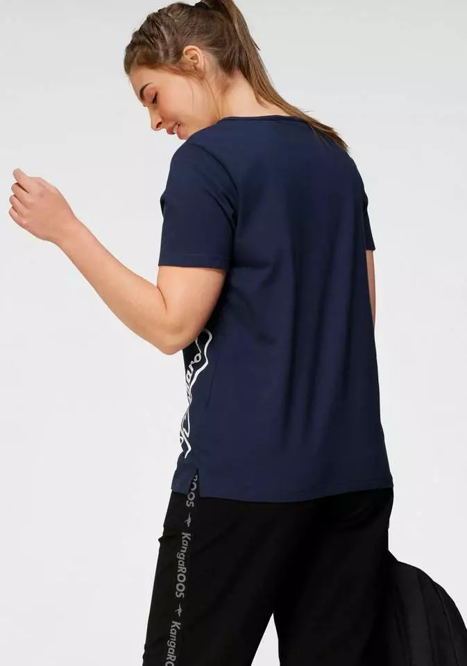 KangaROOS T-Shirt Große Größen Schwarz-weiß, Weinrot, Fuchsia, Marine 5 KangaROOS T-Shirt Große Größen Schwarz-weiß, Weinrot, Fuchsia, Marine – Bild 5